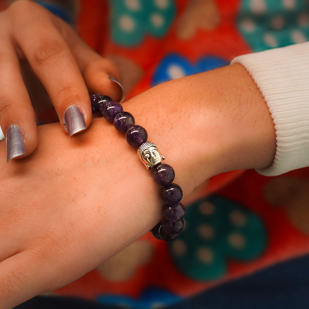 Amethyst 100% Natural Stone 8mm Bracelet
