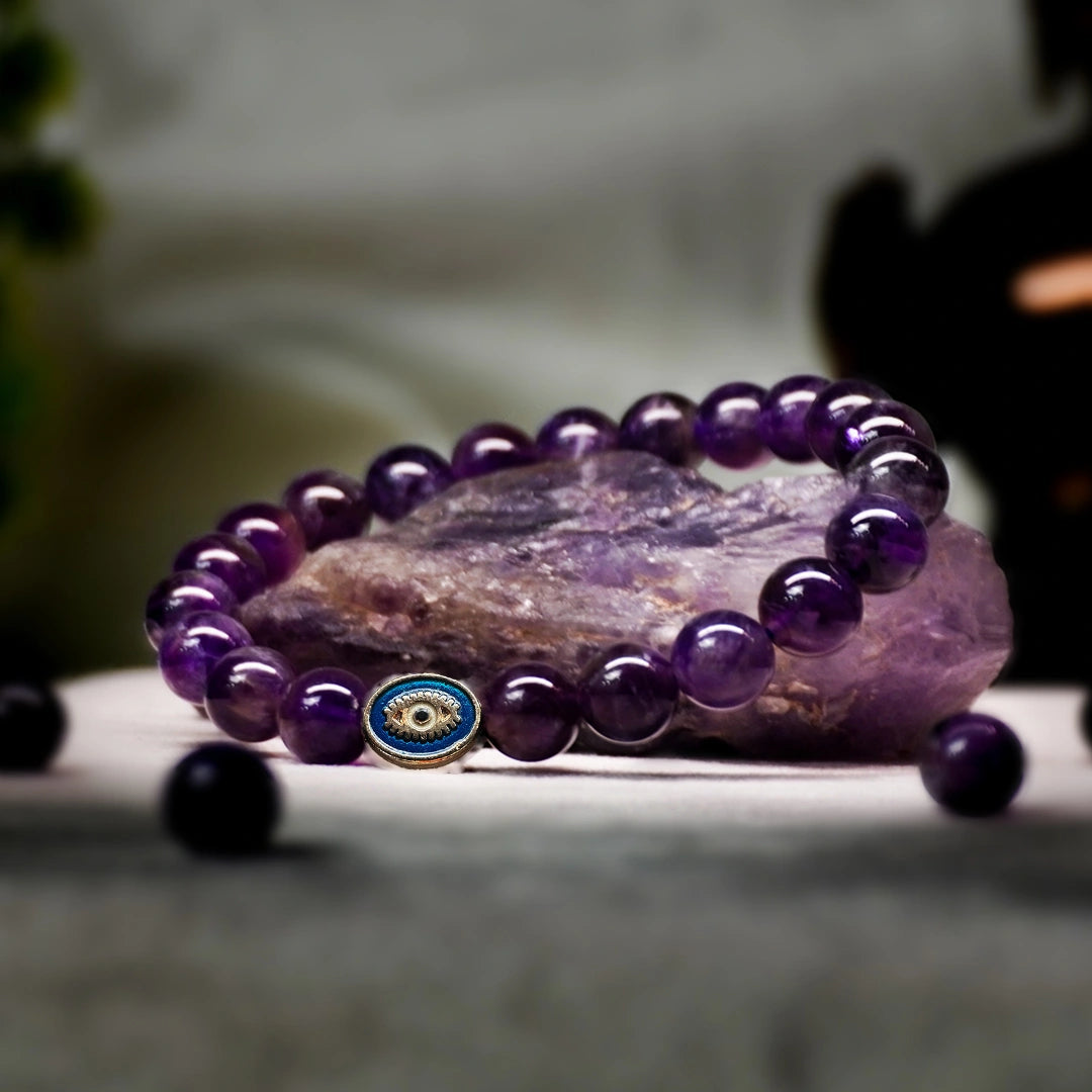 Amethyst 100% Natural Stone 8mm Bracelet
