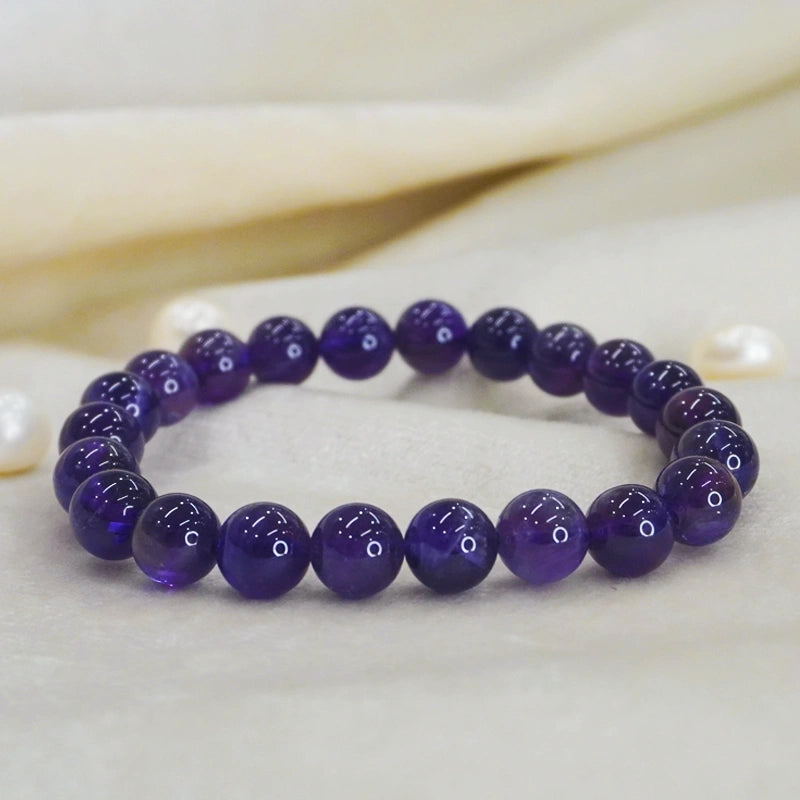 Amethyst 100% Natural Stone 8mm Bracelet