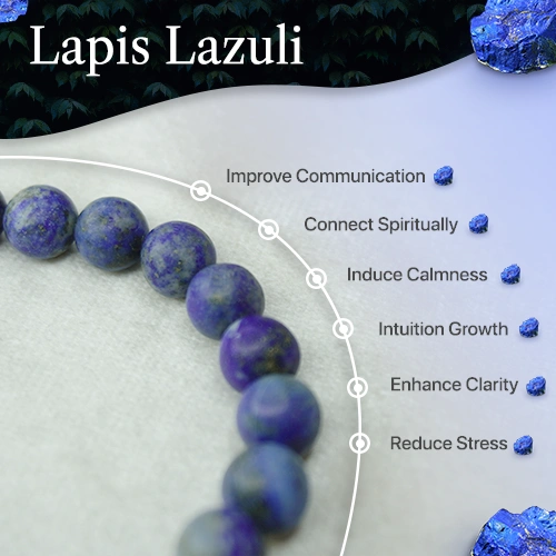 Lapis Lazuli 100% Natural Stones 8mm Bracelet