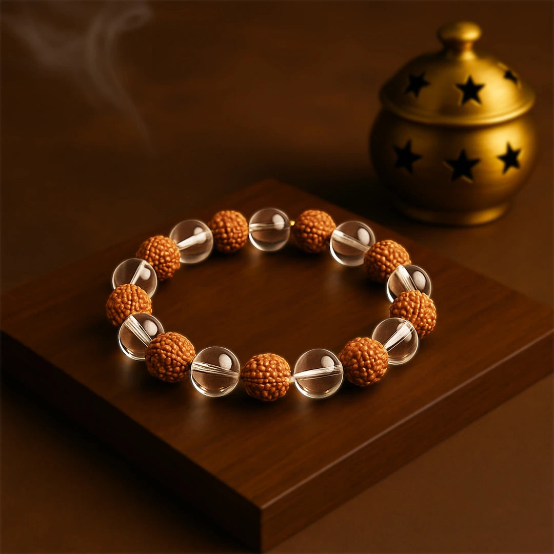 Rudraksha Crystal 100% Natural Bracelet