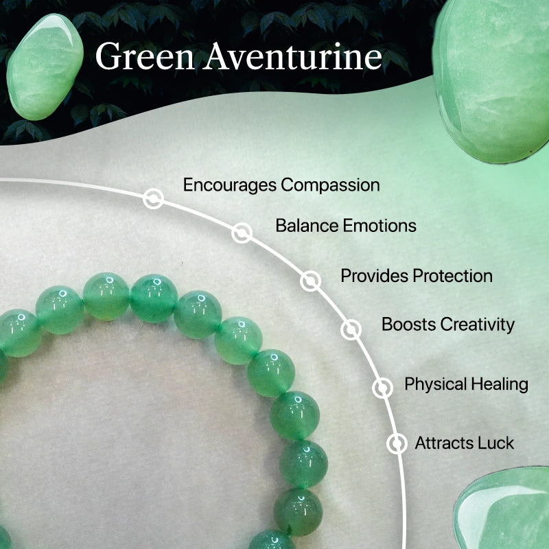Green Aventurine 100% Natural Stone 8mm Bracelet