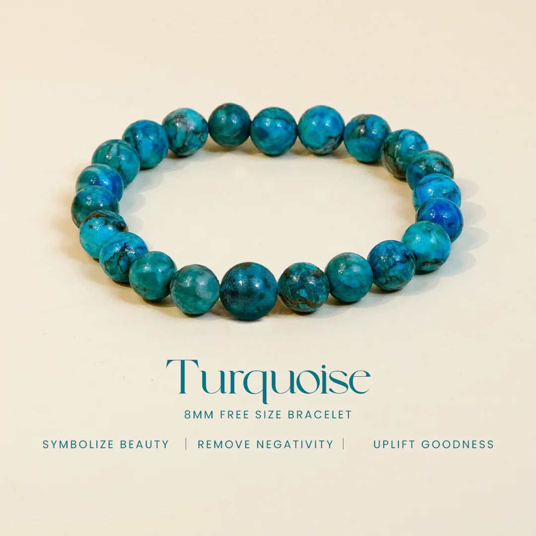 Turquoise 100% Natural Stone 8mm Bracelet