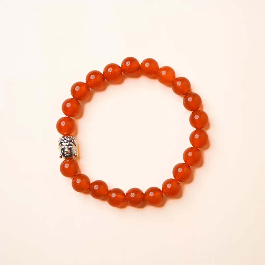 Red Carnelian 100% Natural Stones 8mm Bracelet