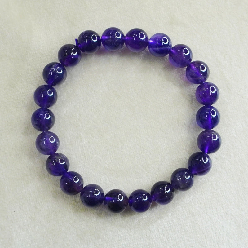 Amethyst 100% Natural Stone 8mm Bracelet