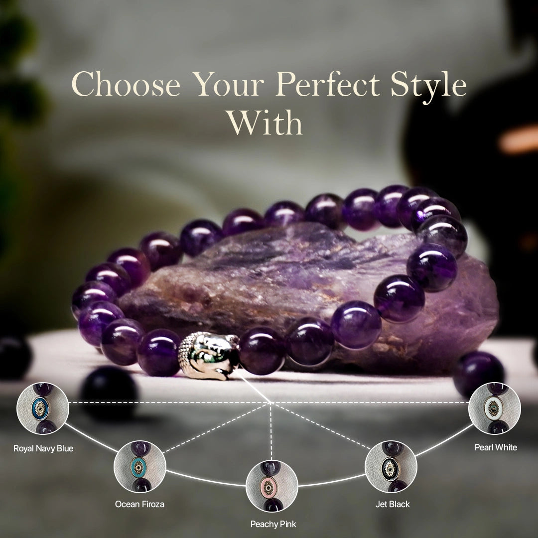 Amethyst 100% Natural Stone 8mm Bracelet