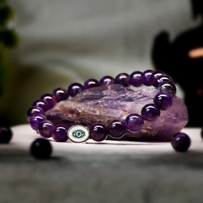 Amethyst 100% Natural Stone 8mm Bracelet