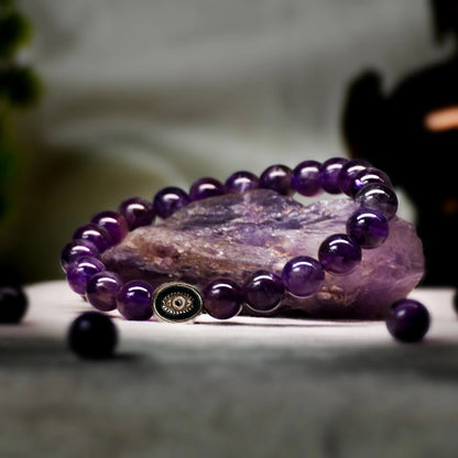 Amethyst 100% Natural Stone 8mm Bracelet