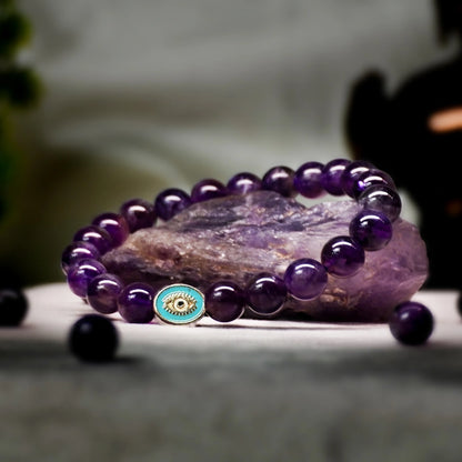 Amethyst 100% Natural Stone 8mm Bracelet