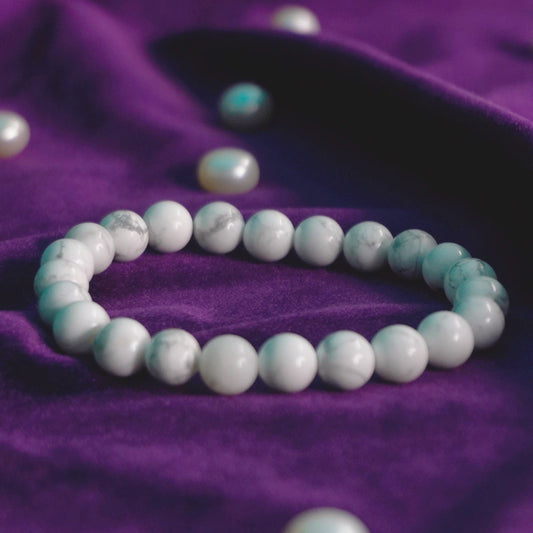 Howlite 100% Natural Stone 8mm Bracelet