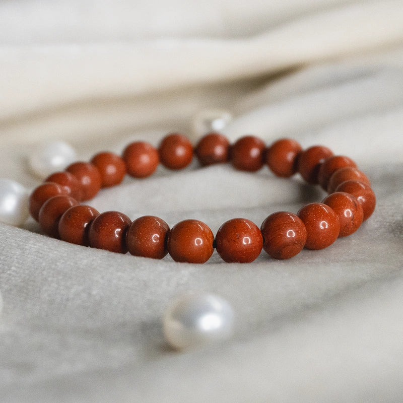 Red Jasper 100% Natural Stone 8mm Bracelet