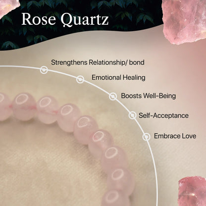 Rose Quartz 100% Natural Stone 8mm Bracelet