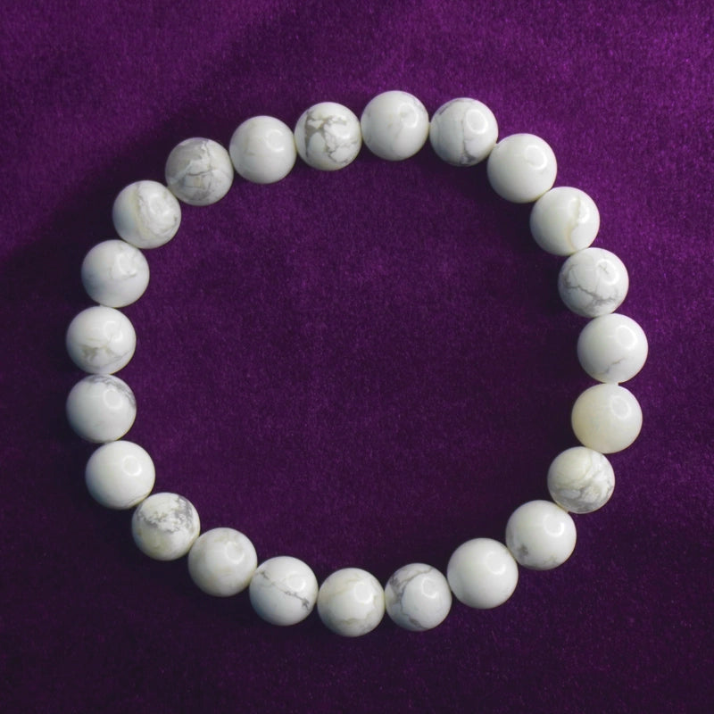 Howlite 100% Natural Stone 8mm Bracelet