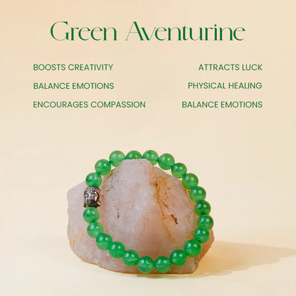 Green Aventurine 100% Natural Stone 8mm Bracelet