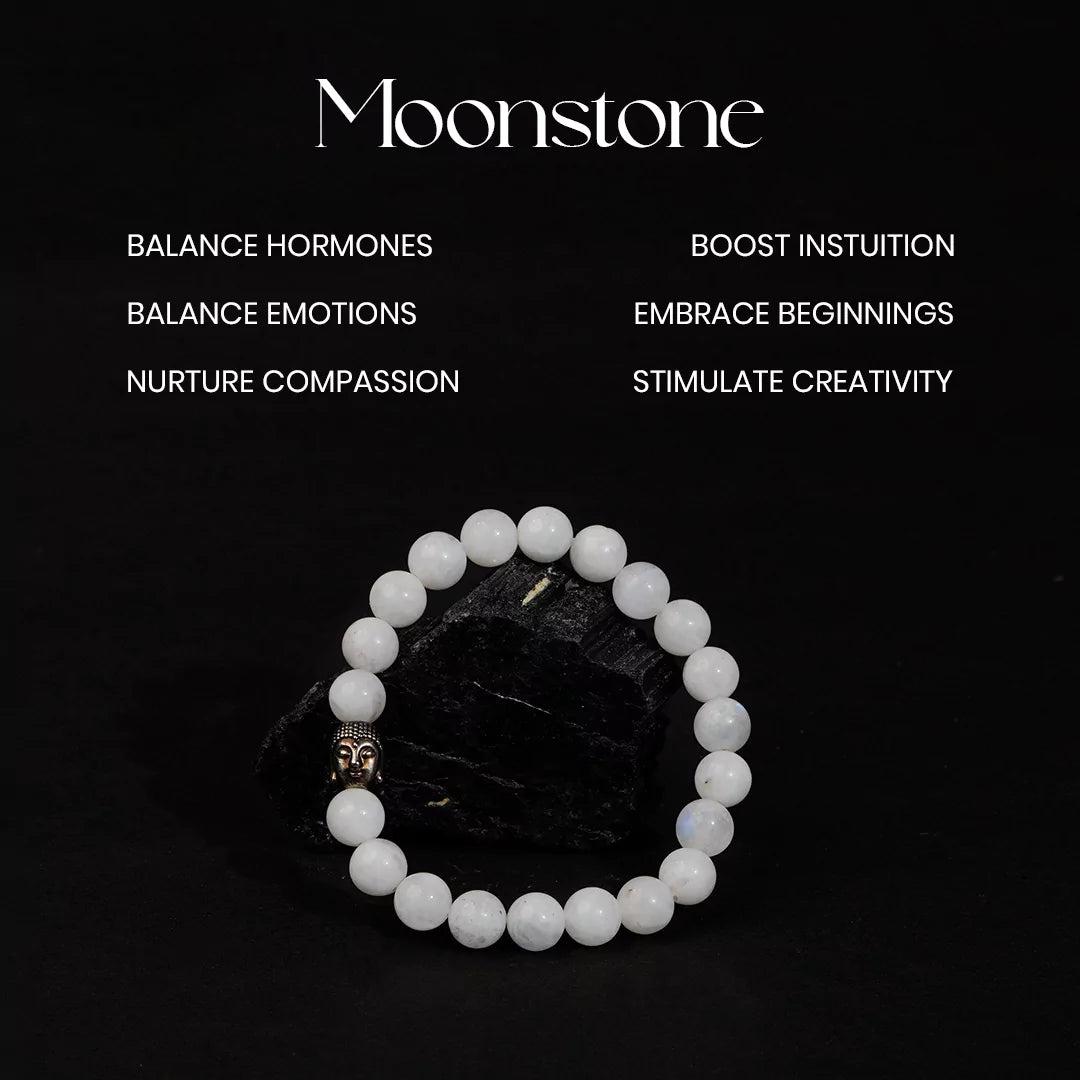 Moonstone 100% Natural Stones 8mm Bracelet