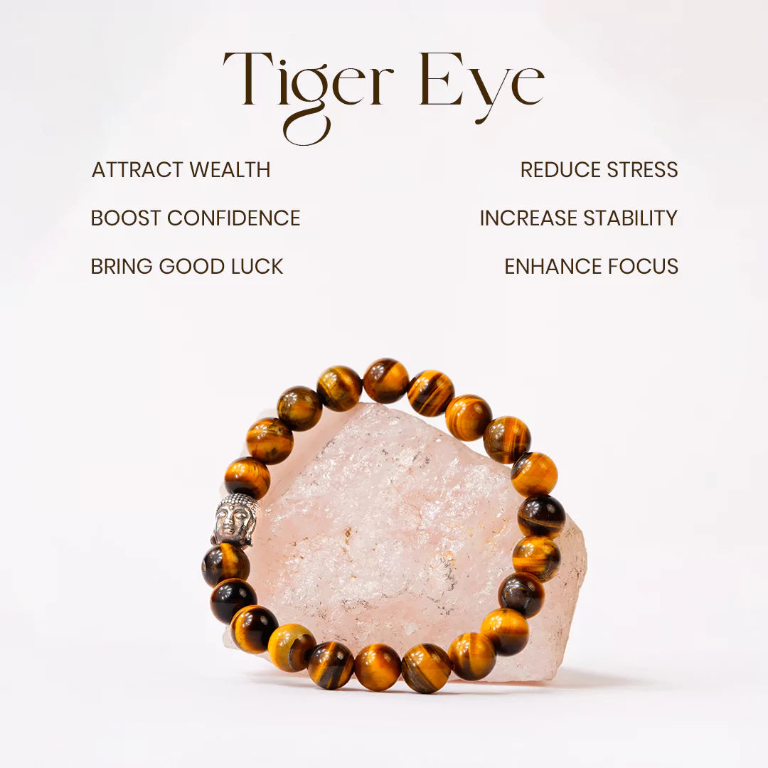 Tiger Eye 100% Natural Stone 8mm Bracelet