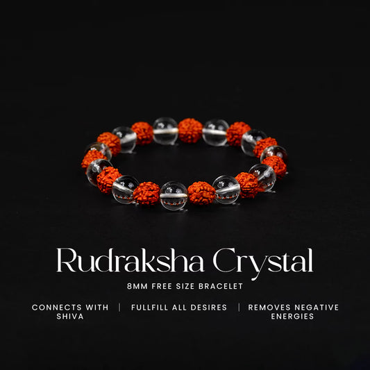 Rudraksha Crystal 100% Natural Bracelet