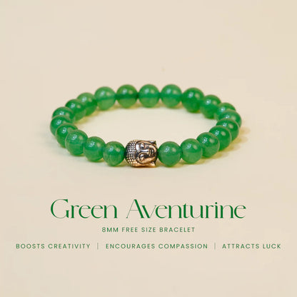 Green Aventurine 100% Natural Stone 8mm Bracelet