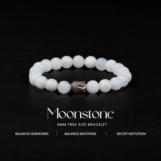Moonstone 100% Natural Stones 8mm Bracelet