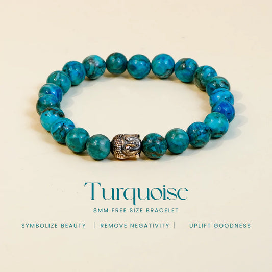 Turquoise 100% Natural Stone 8mm Bracelet
