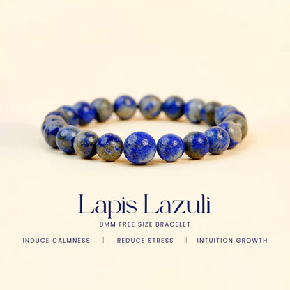 Lapis Lazuli 100% Natural Stones 8mm Bracelet
