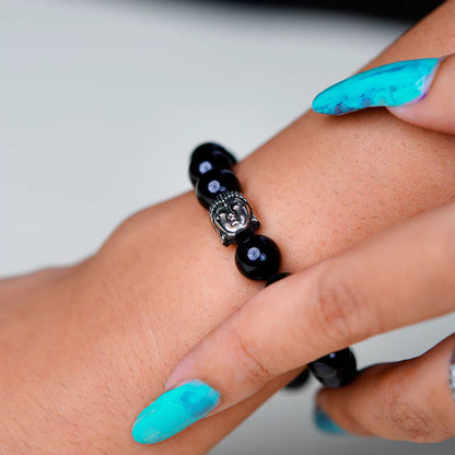 Black Tourmaline 100% Natural Stones 8mm Bracelet