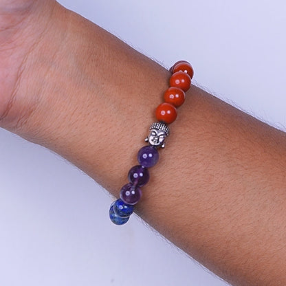7 Chakras Stone 100% Natural 8mm Bracelet