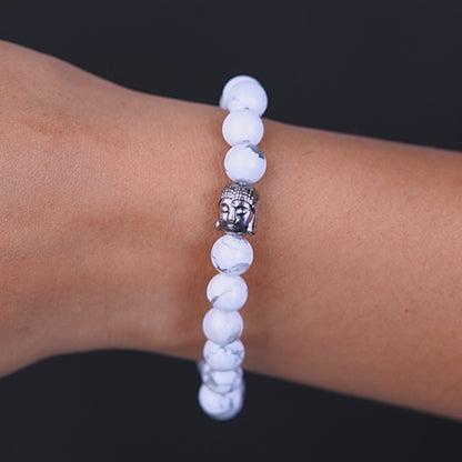 Howlite 100% Natural Stone 8mm Bracelet