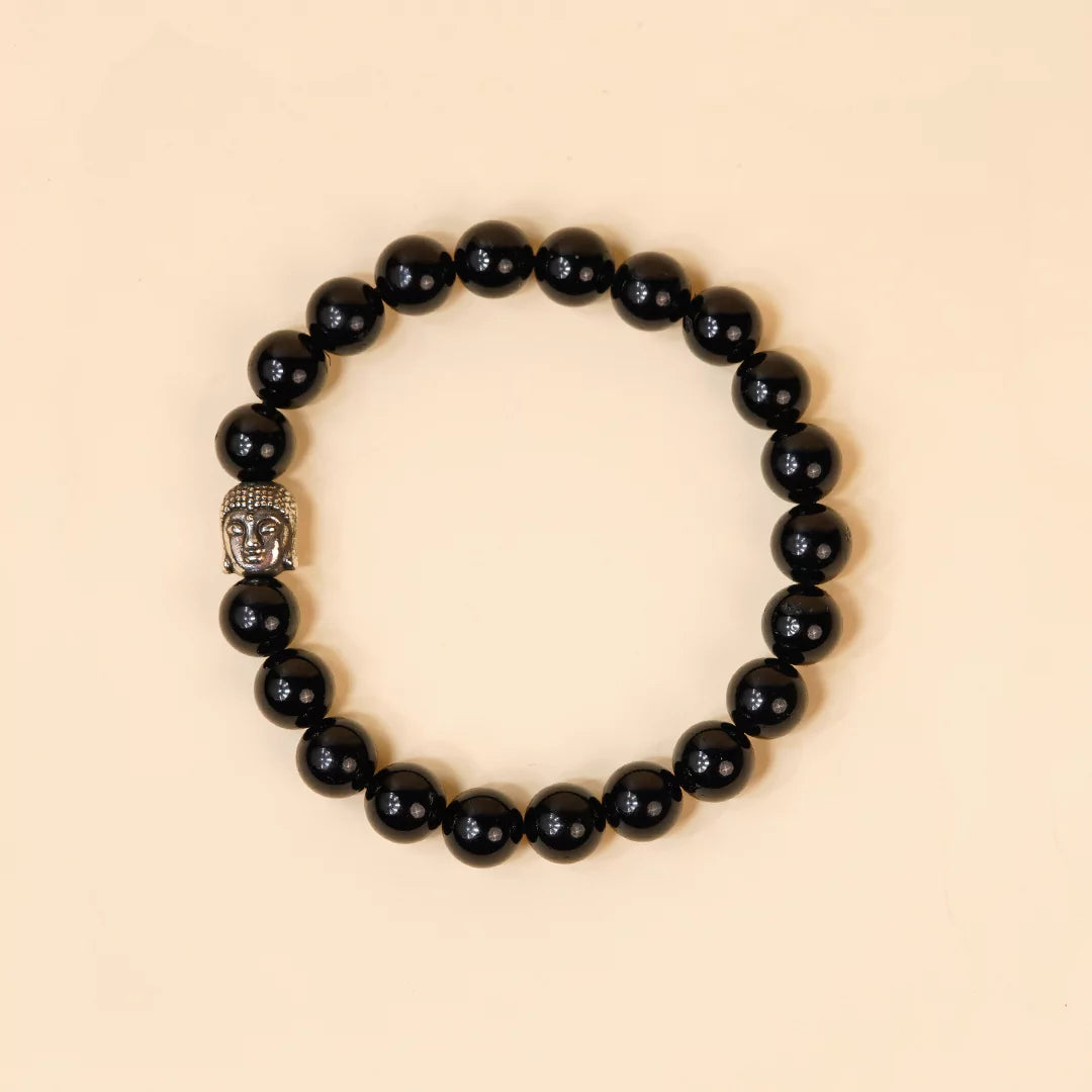 Black Tourmaline 100% Natural Stones 8mm Bracelet