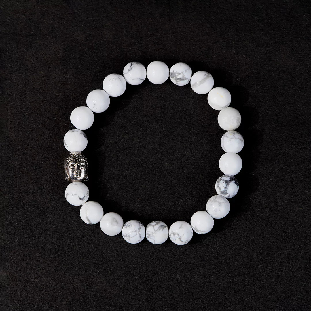 Howlite 100% Natural Stone 8mm Bracelet