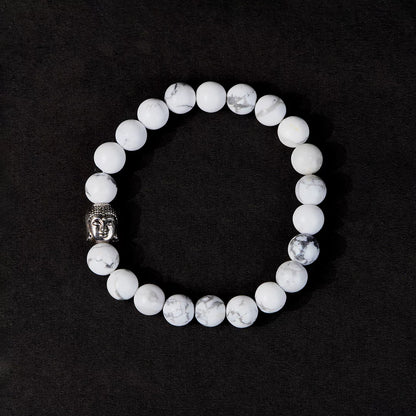 Howlite 100% Natural Stone 8mm Bracelet